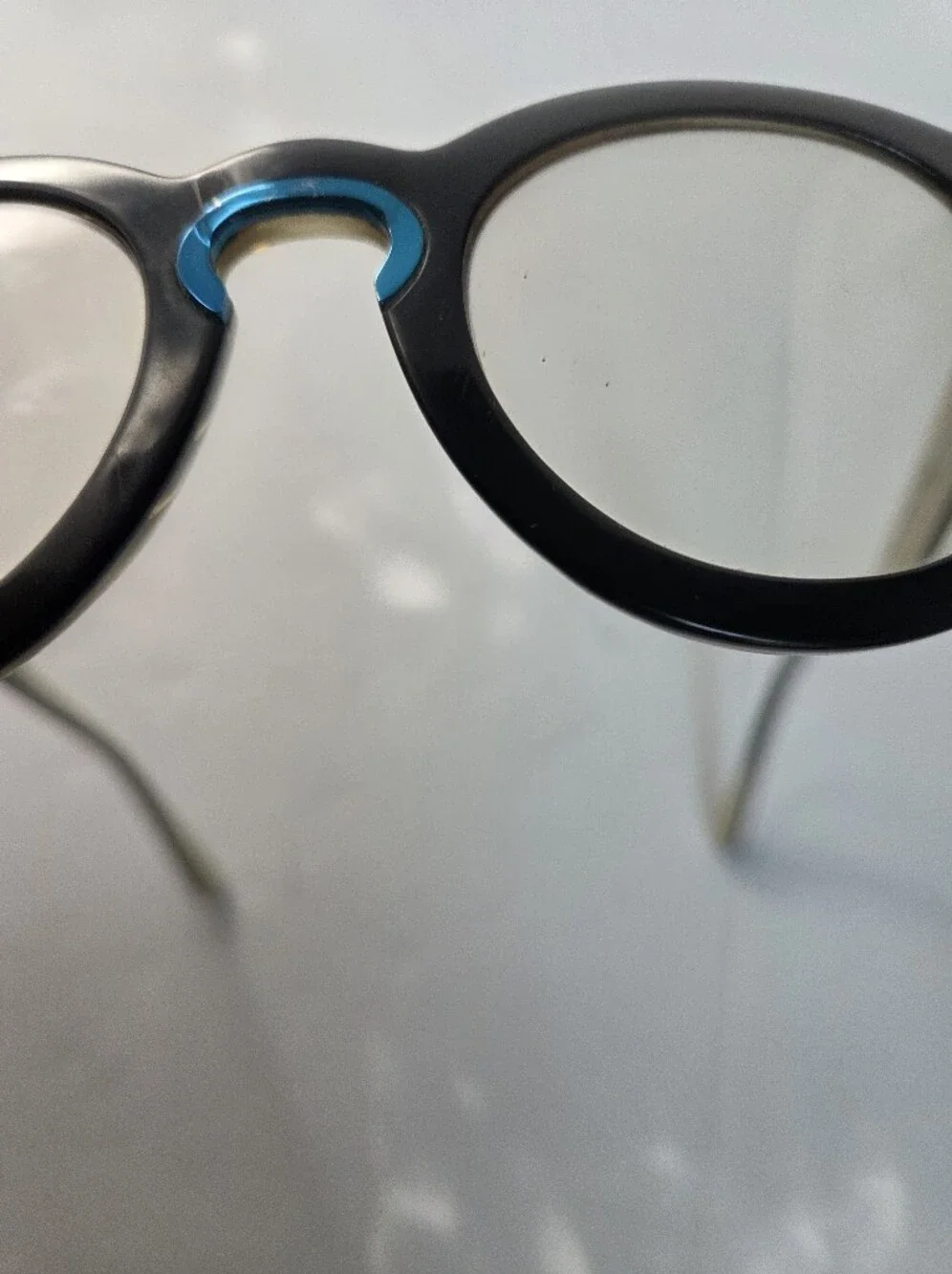 L.A.M.B. Black with Blue Nose Piece Round Frame Women's Eyeglasses LA082